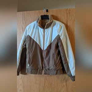 NWOT Vintage/Retro. Zyia jacket. L brown/cream.